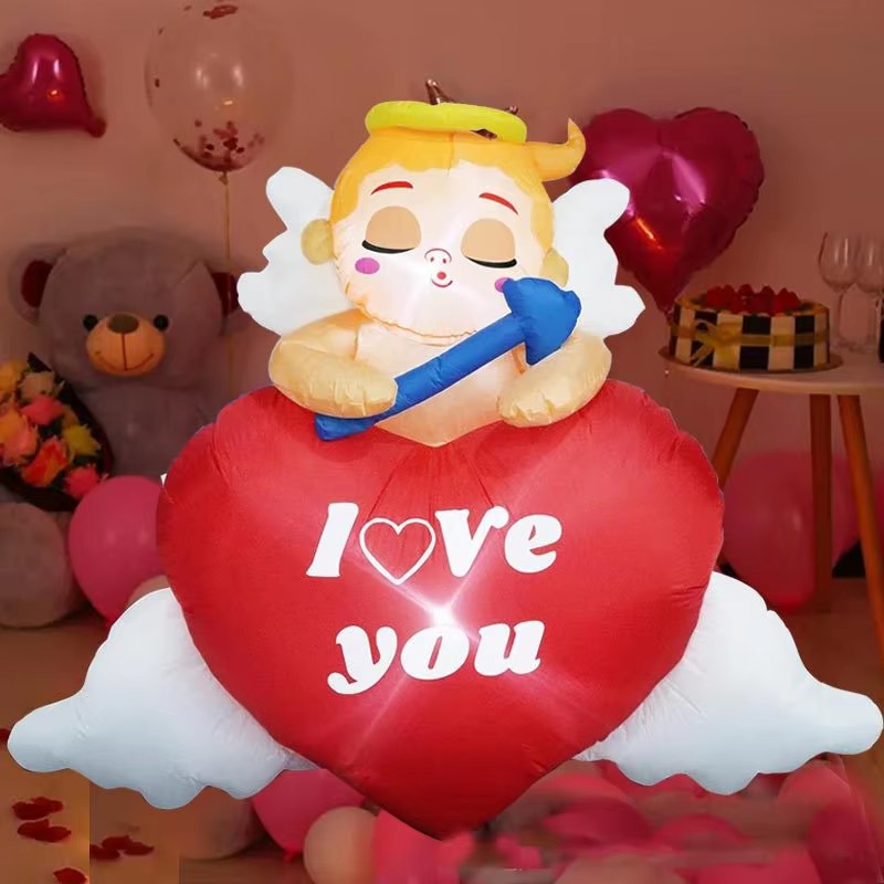 Valentines Cupid with Love Heart