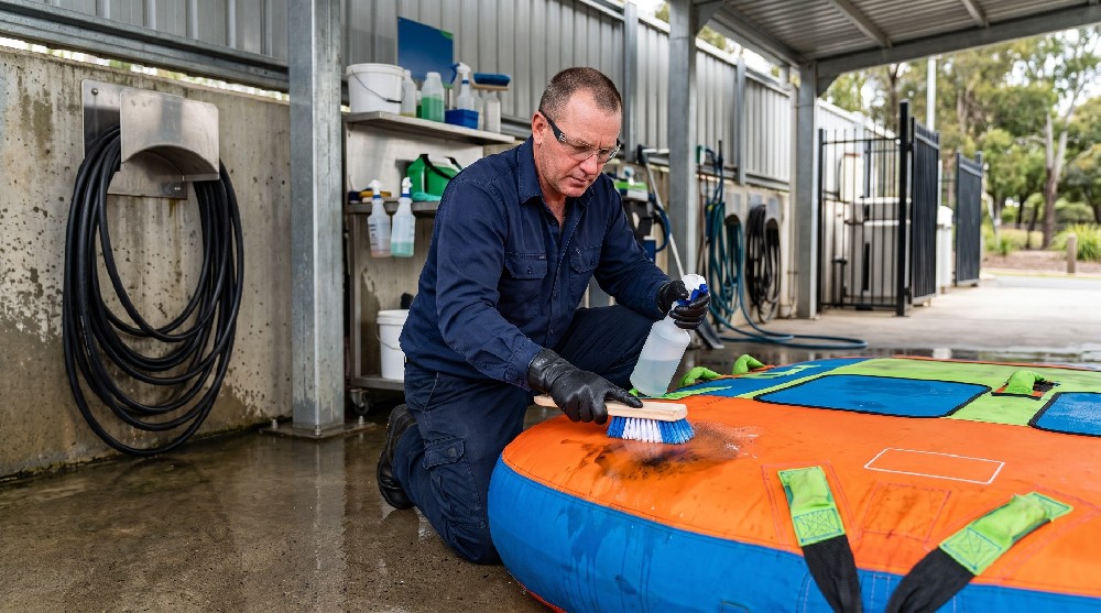 Oil and Grease Removal from Inflatable Water Toys: A Commercial Maintenance Protocol
